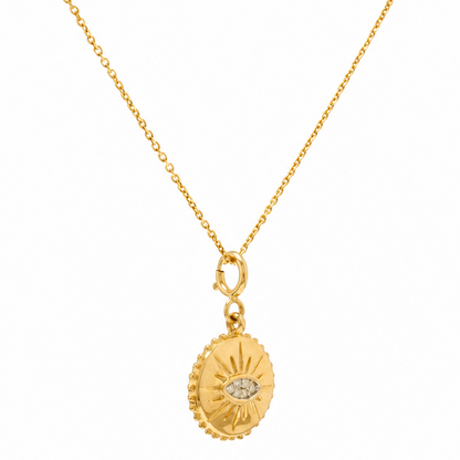 Evil Eye Sunburst Diamond Charm