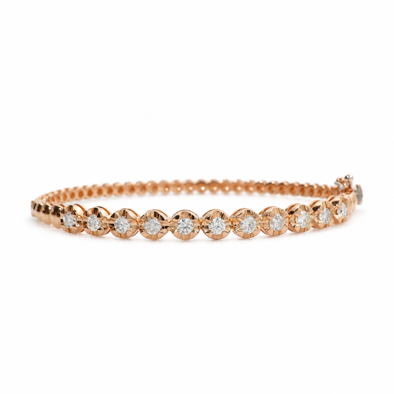 Bezel Solitaire Cuff Bracelet