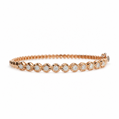 Bezel Solitaire Cuff Bracelet
