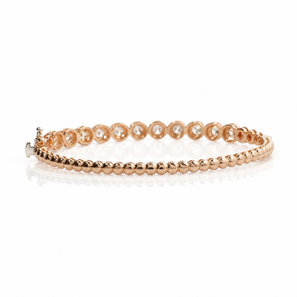 Bezel Solitaire Cuff Bracelet