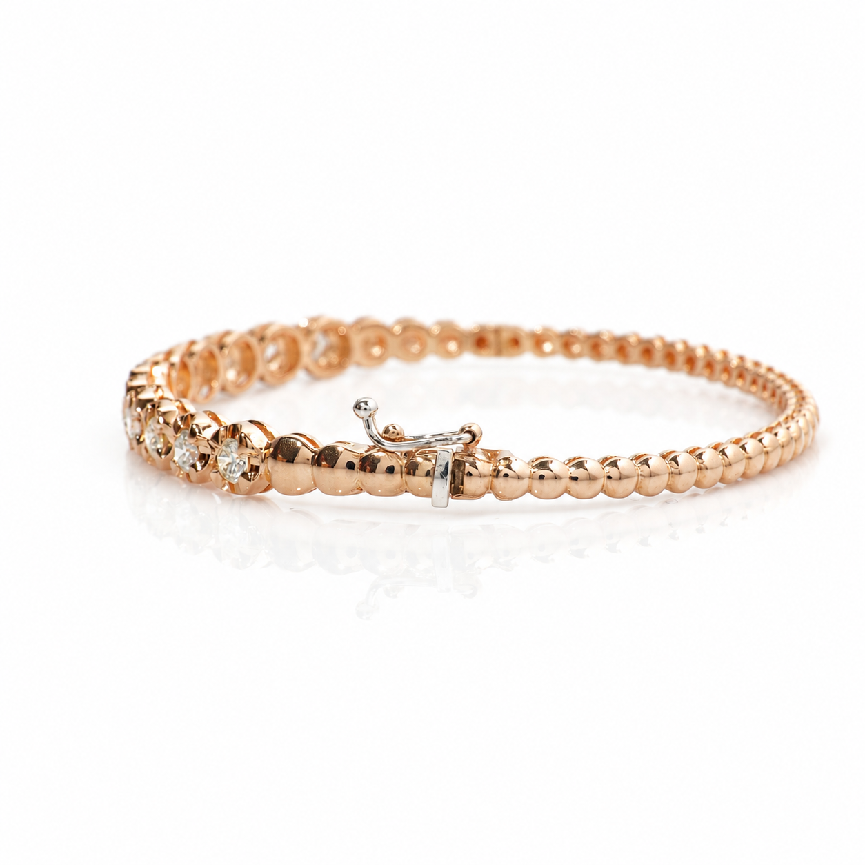 Bezel Solitaire Cuff Bracelet