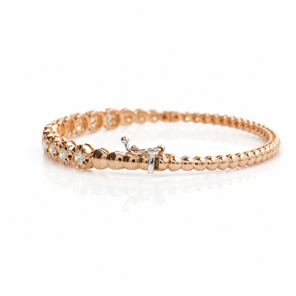 Bezel Solitaire Cuff Bracelet