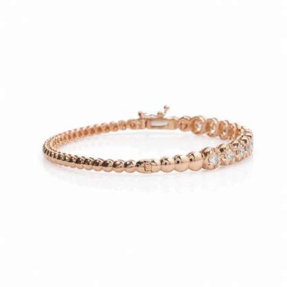 Bezel Solitaire Cuff Bracelet