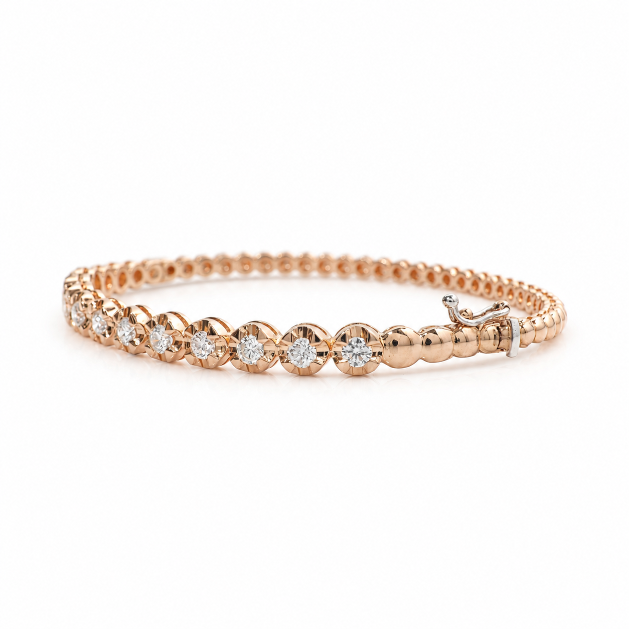 Bezel Solitaire Cuff Bracelet