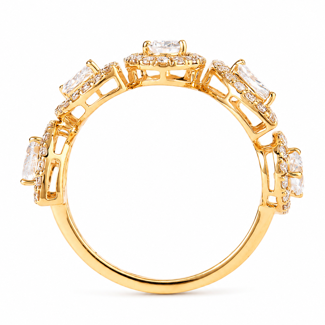 Multi-Shape Pear Marquise Diamond Eternity Ring