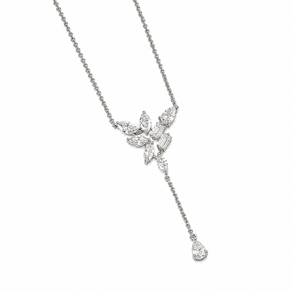 Fancy-Cut Natural Diamond Y Necklace