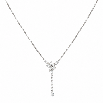 Fancy-Cut Natural Diamond Y Necklace