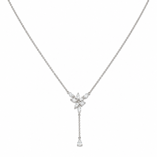 Fancy-Cut Natural Diamond Y Necklace