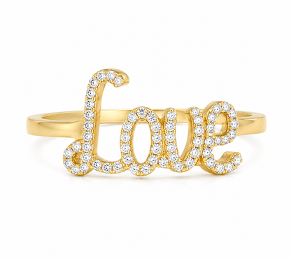 Love Script Diamond Ring - ILR4024