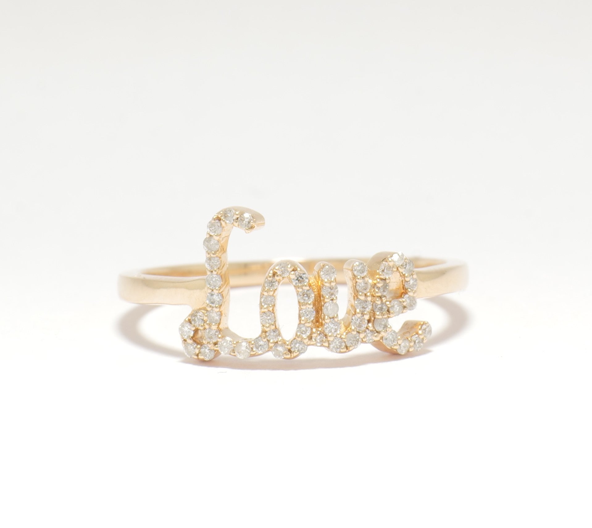 Love Script Diamond Ring - ILR4024