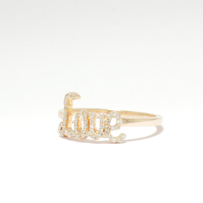 Love Script Diamond Ring - ILR4024