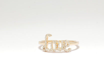Love Script Diamond Ring - ILR4024