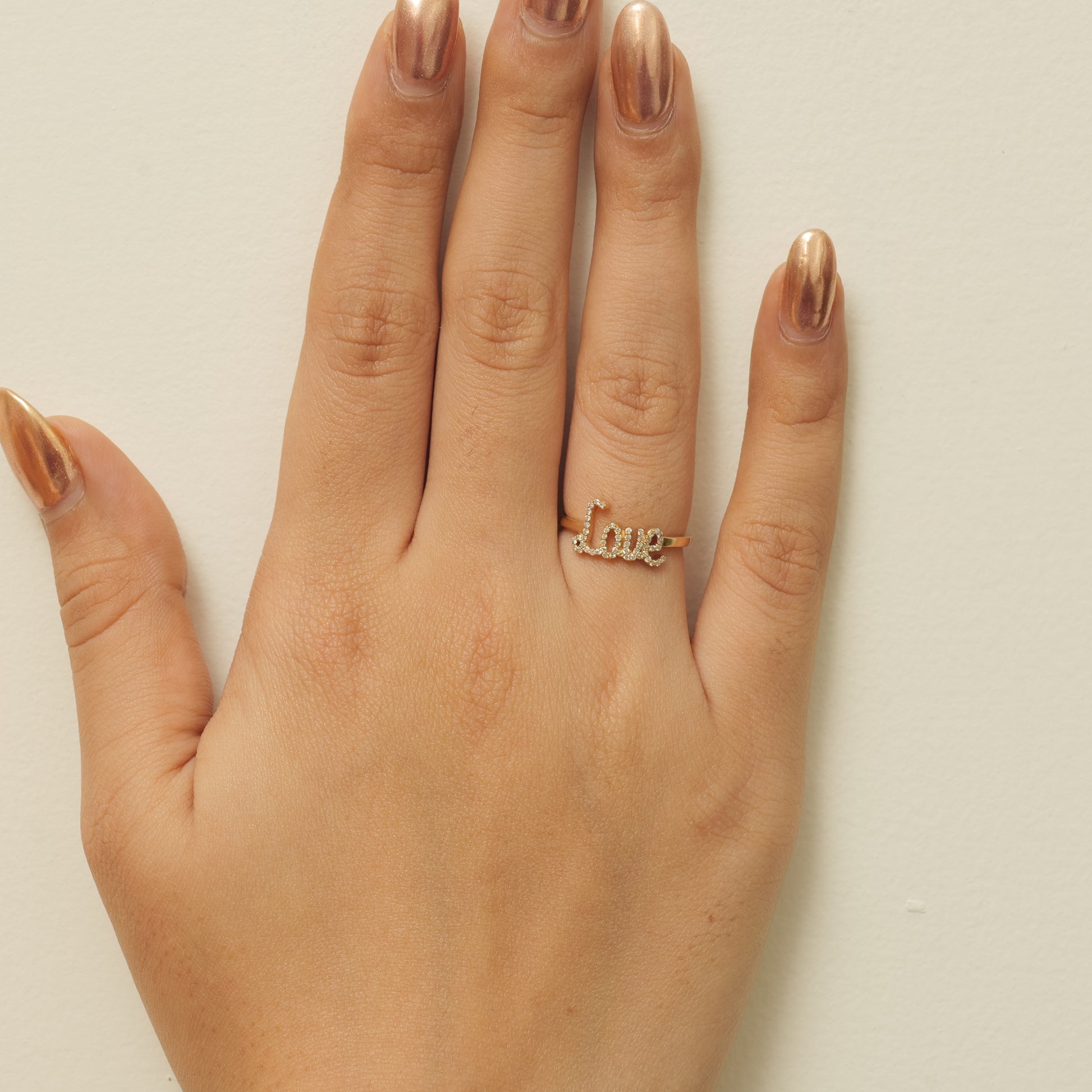 Love Script Diamond Ring - ILR4024