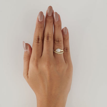 Pear Halo Natural Diamond Ring