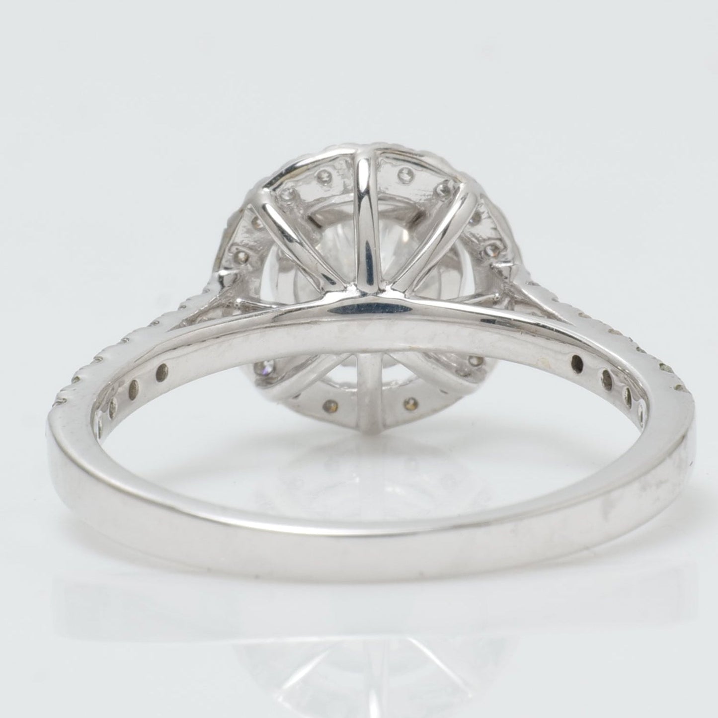 Round Halo Solitaire Diamond Ring