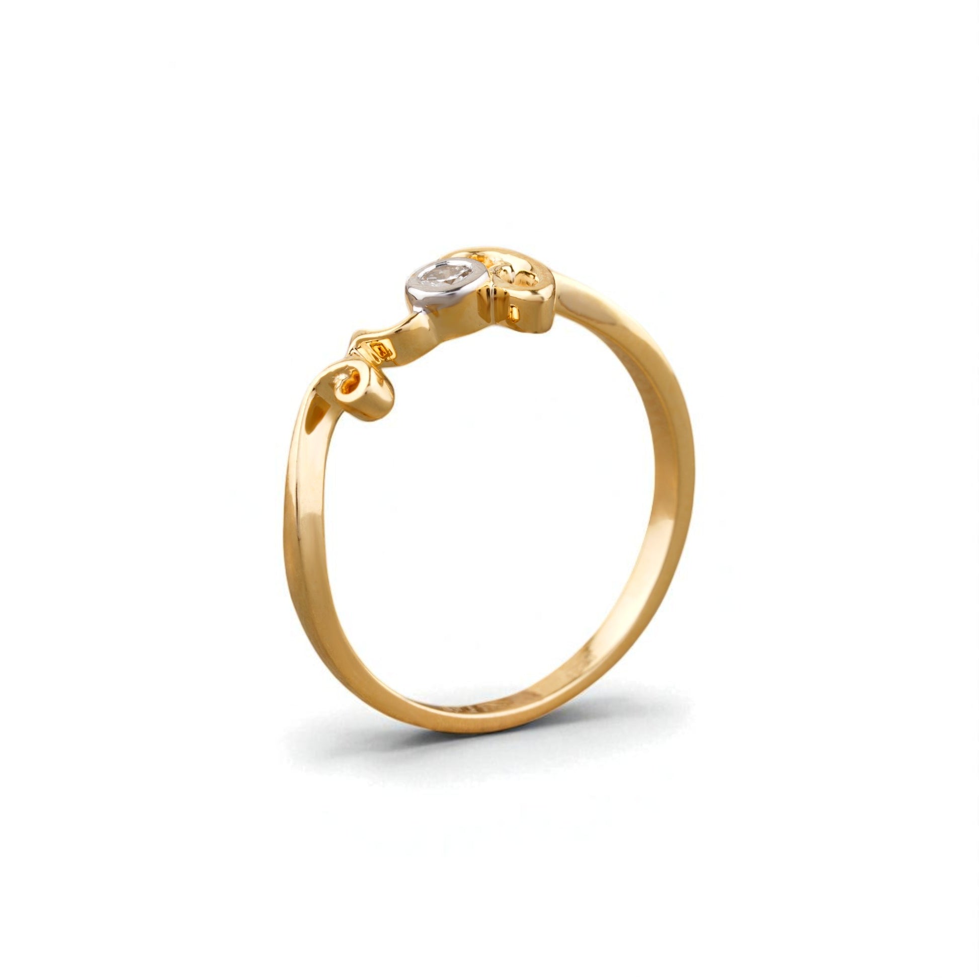 Diamond Love Script Ring — LR0240