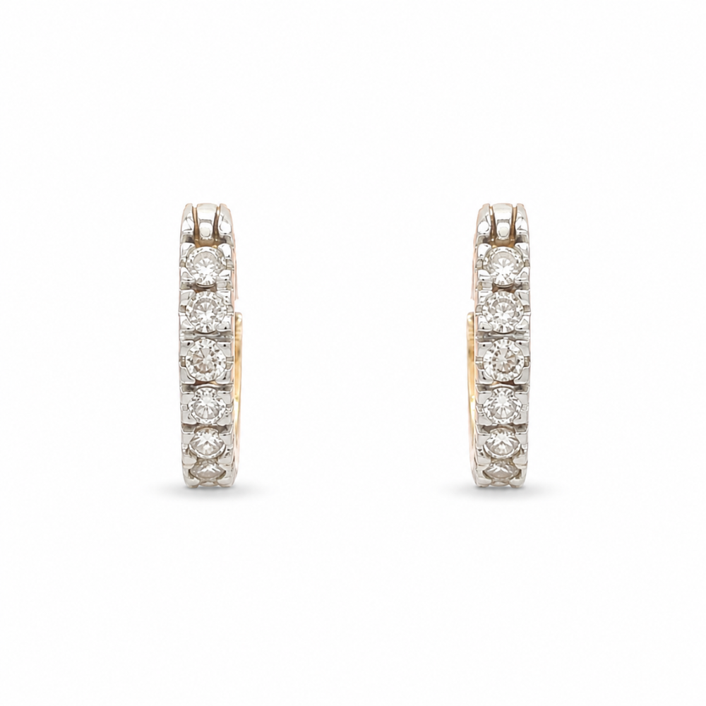 Kids Diamond Pave Hoop Earrings