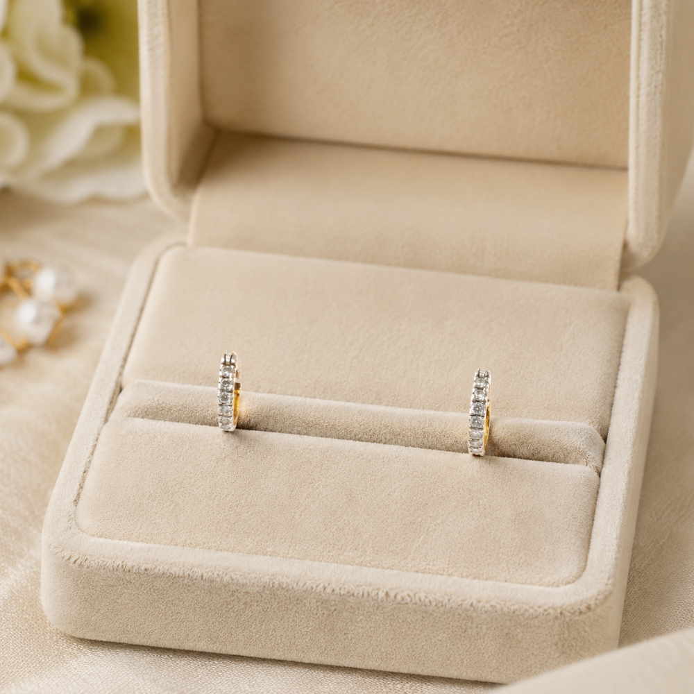 Kids Diamond Pave Hoop Earrings