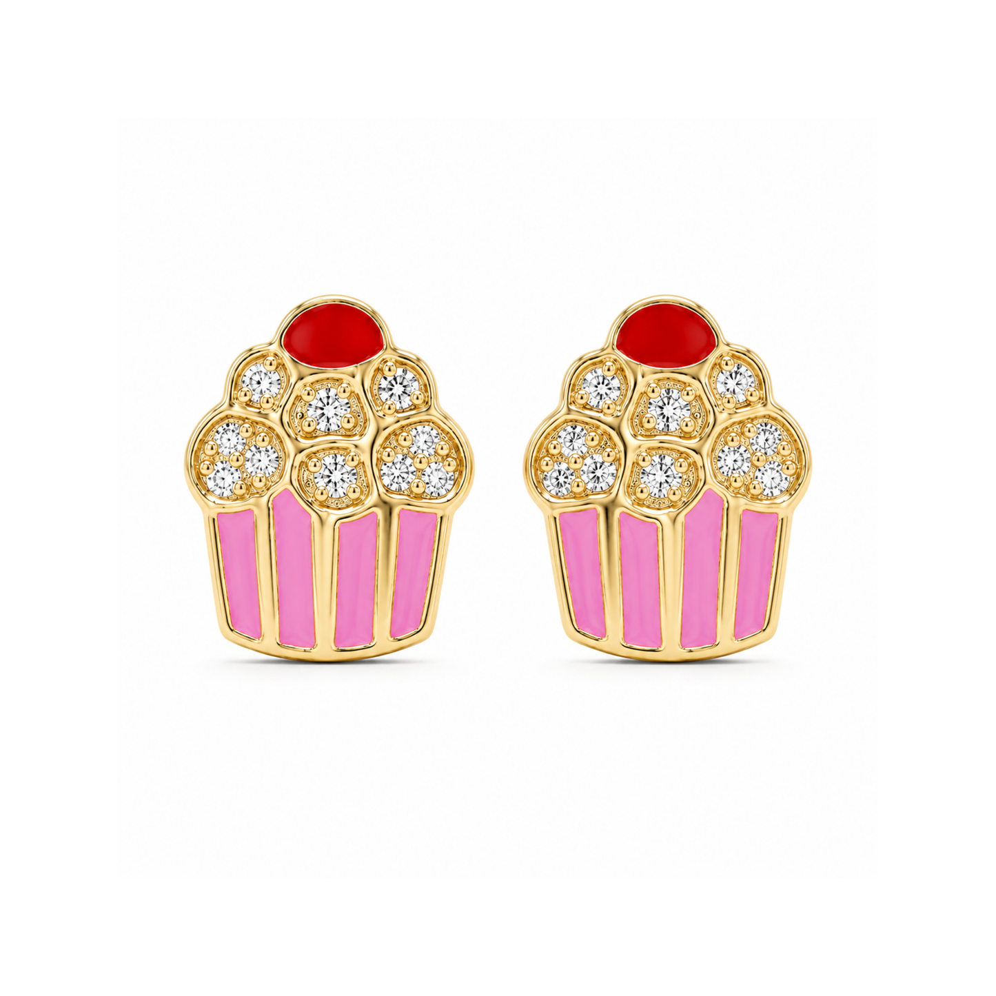 Kids Cupcake Diamond Studs