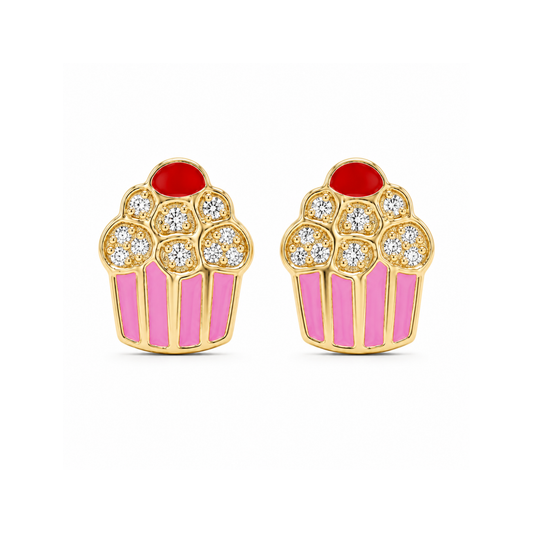 Kids Cupcake Diamond Studs