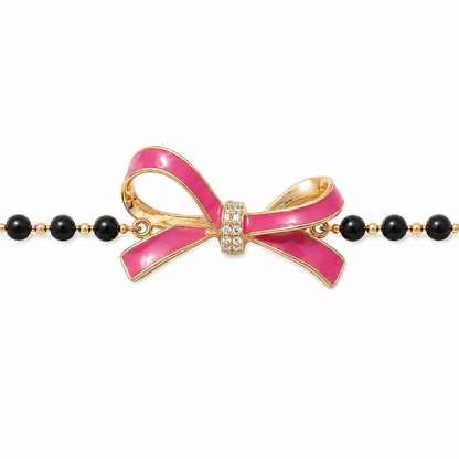 Pink Bow Kids Nazariya Diamond Bracelet