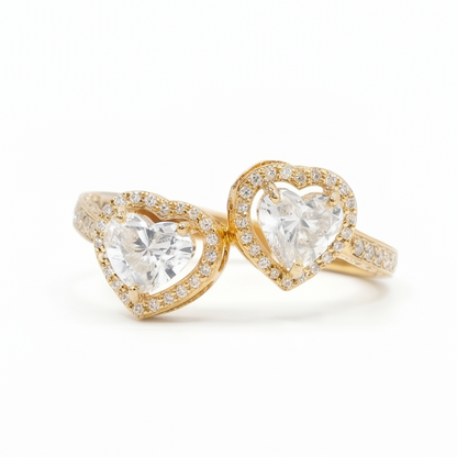 Heart Diamond Bypass Ring