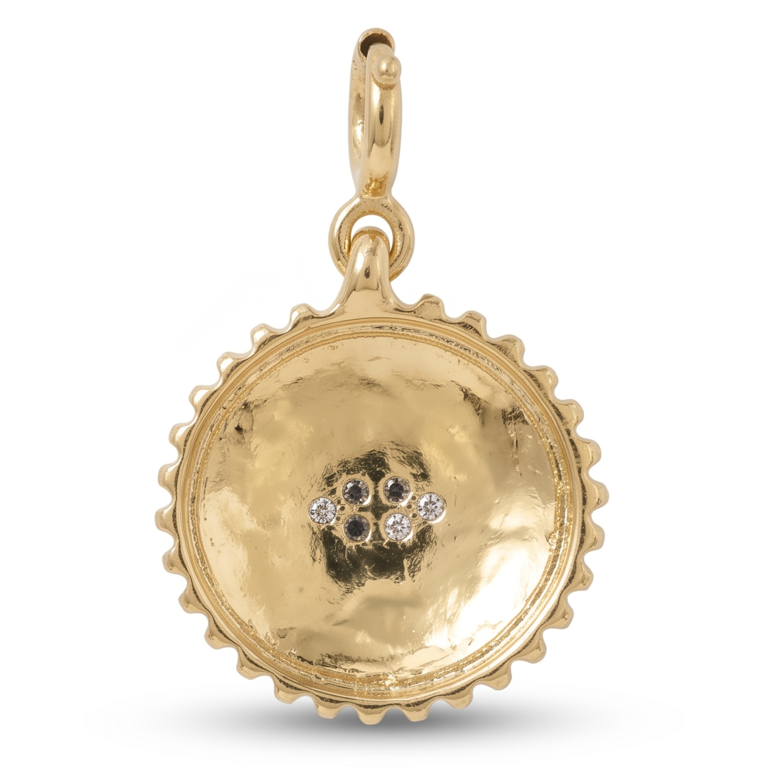 Evil Eye Sunburst Diamond Charm