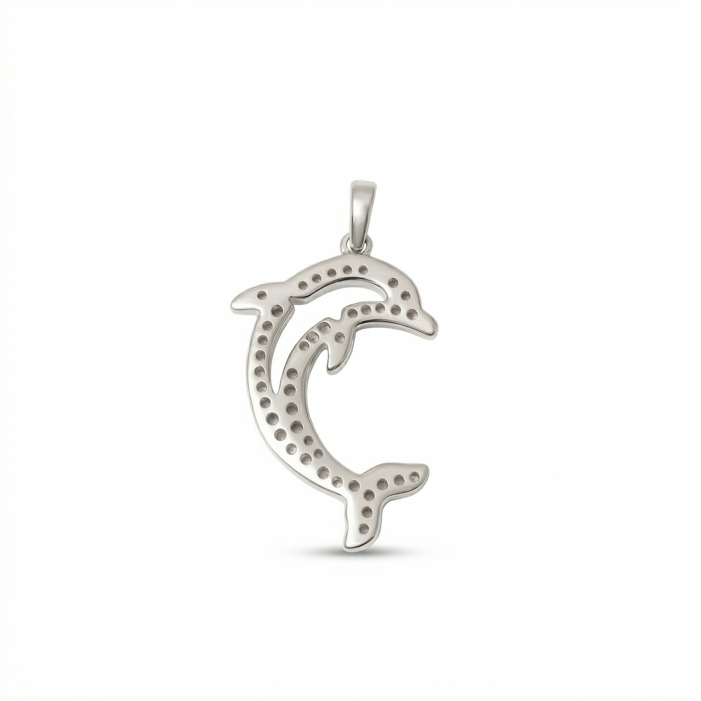 Dolphin Natural Diamond Pendant