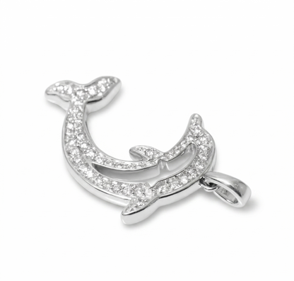 Dolphin Natural Diamond Pendant