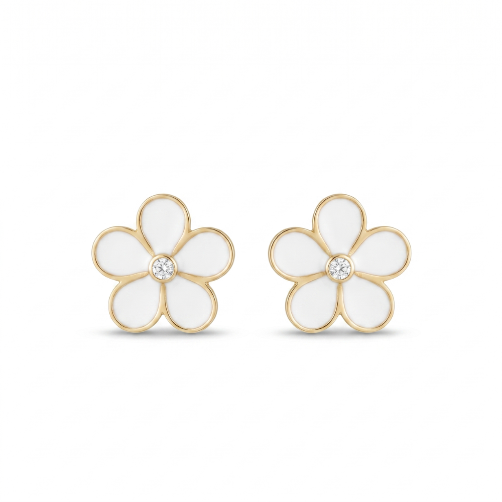 Kids Flower Diamond Studs