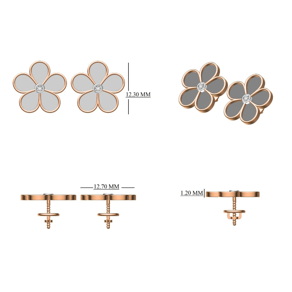 Kids Flower Diamond Studs