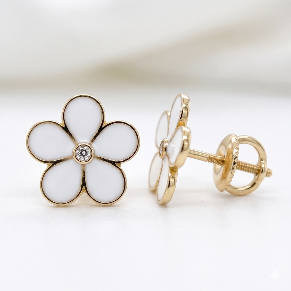 Kids Flower Diamond Studs