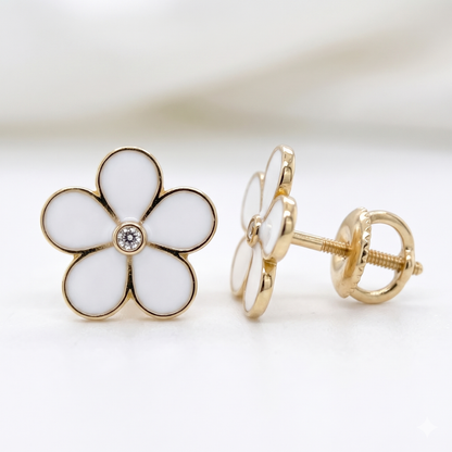 Kids Flower Diamond Studs