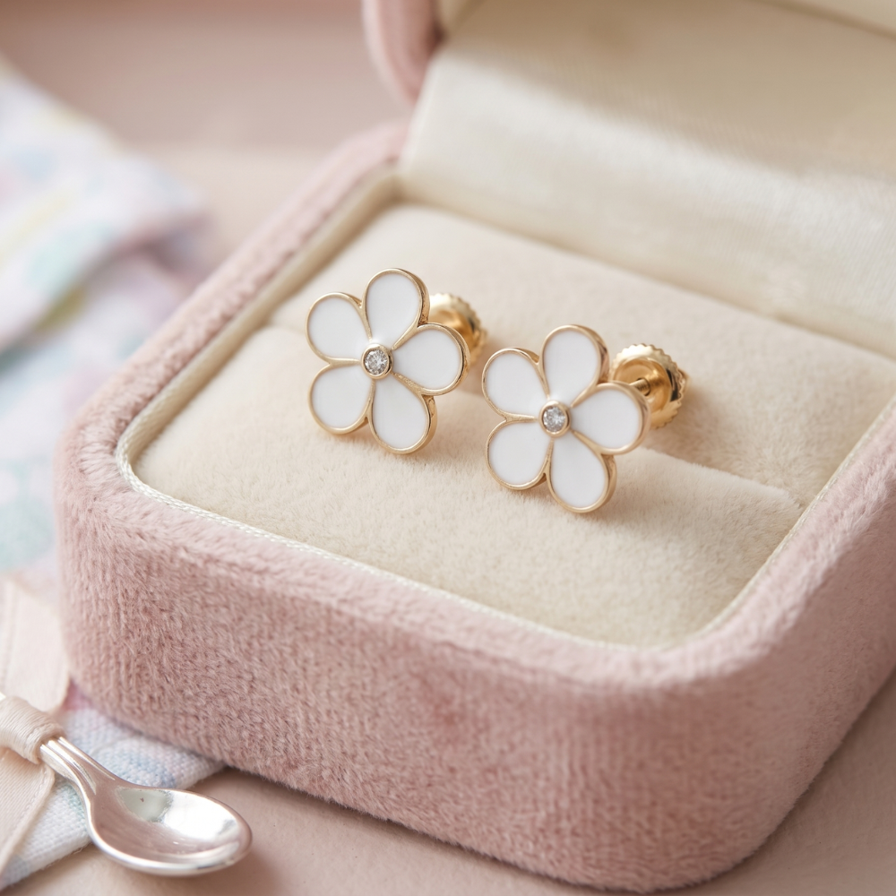 Kids Flower Diamond Studs