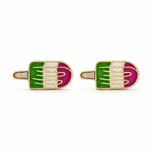 Kids Ice Cream Candy Diamond Stud Earrings