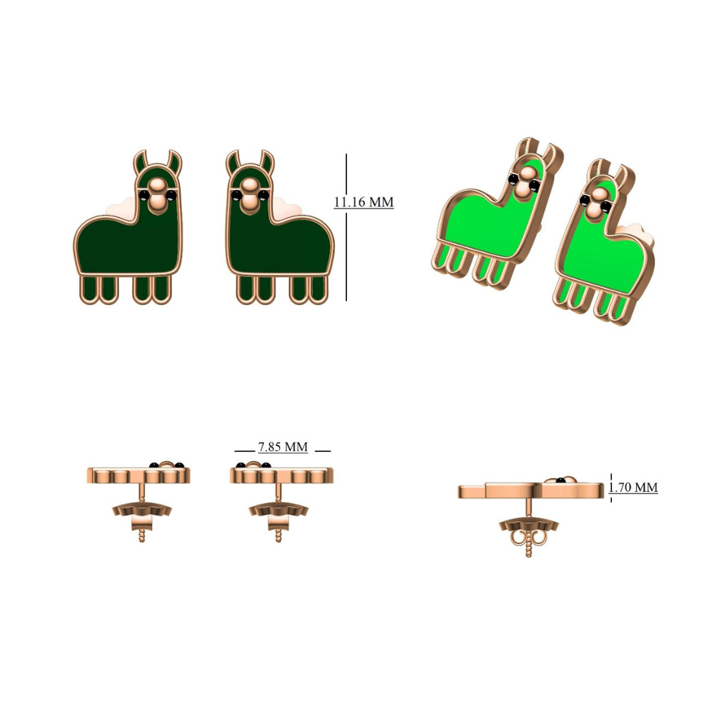 Kids Llama Stud Earrings