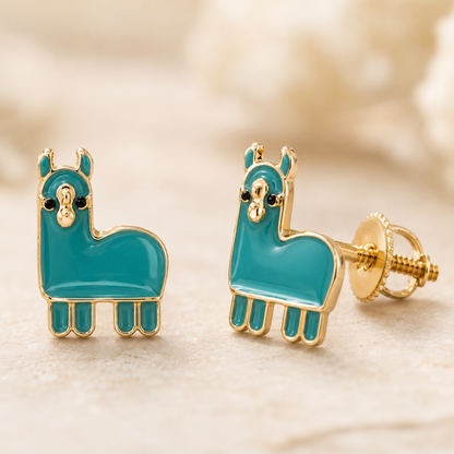 Kids Llama Stud Earrings