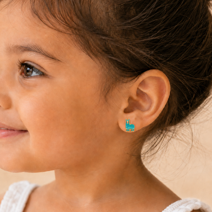 Kids Llama Stud Earrings