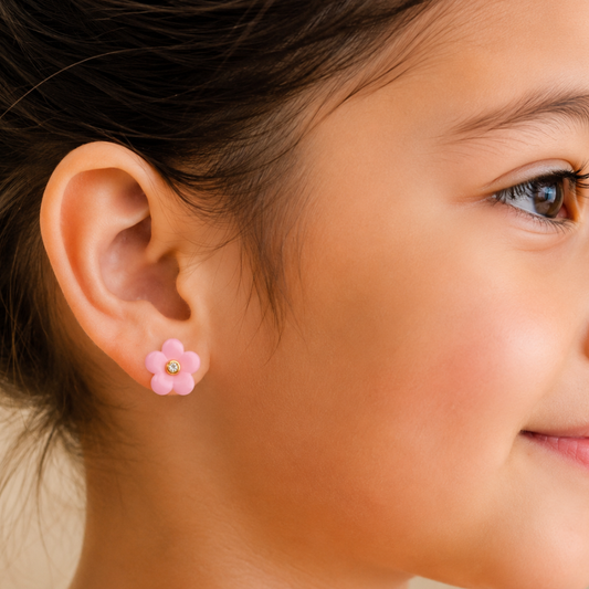Diamond Flower Kids Earrings