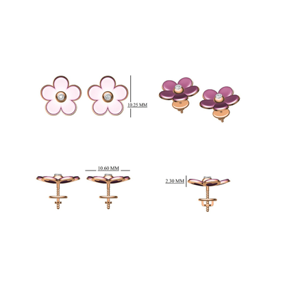 Diamond Flower Kids Earrings