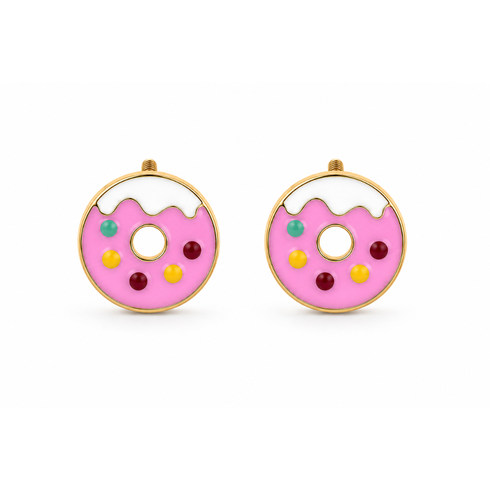 Kids Donut Stud Earrings