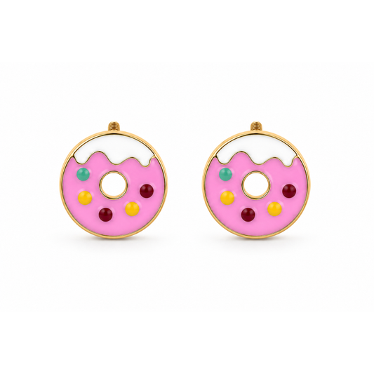 Kids Donut Stud Earrings