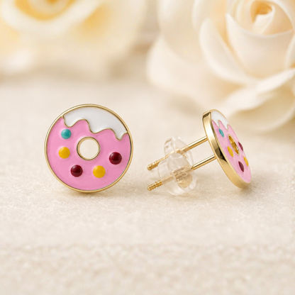 Kids Donut Stud Earrings