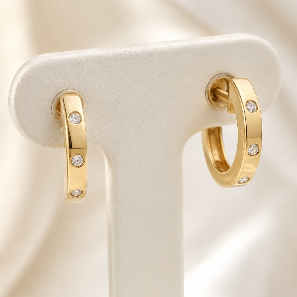 Diamond Huggie Kids Earrings