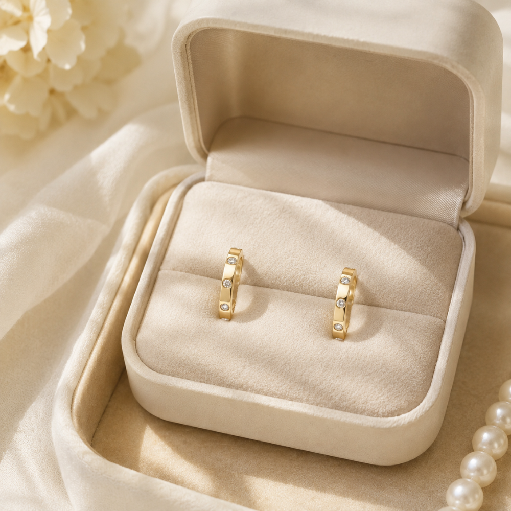 Diamond Huggie Kids Earrings