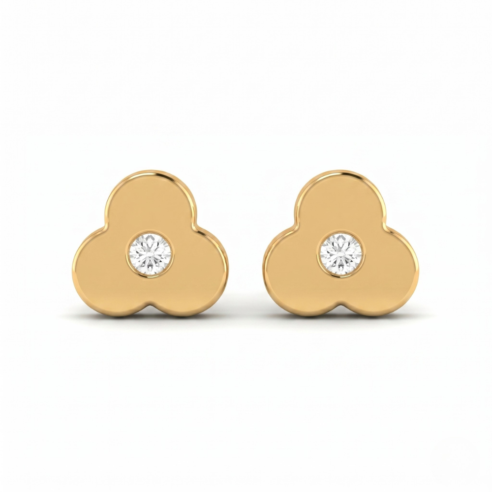 Kids Blossom Diamond Stud Earrings