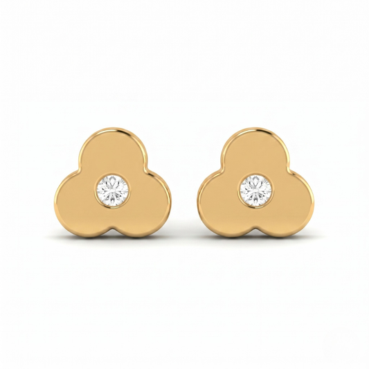 Kids Blossom Diamond Stud Earrings