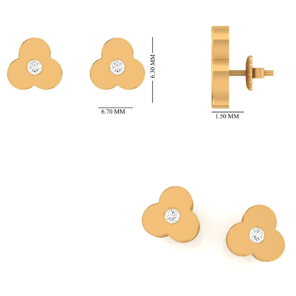 Kids Blossom Diamond Stud Earrings