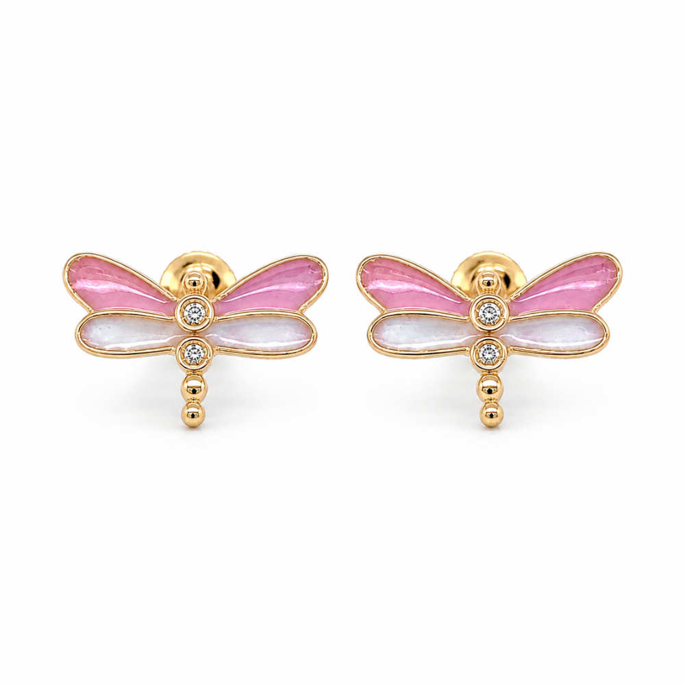Kids Dragonfly Diamond Studs