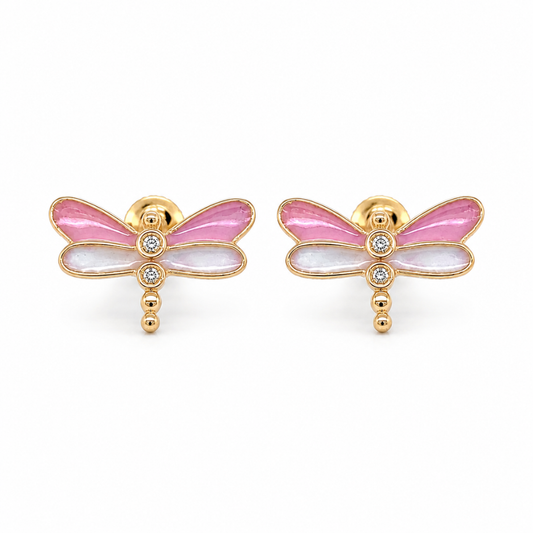 Kids Dragonfly Diamond Studs